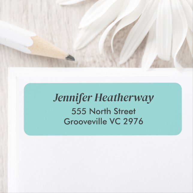 Minimalistischer Aqua-Blau-individuelle Name (Insitu)