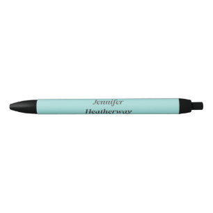 Minimalistischer Aqua-Blau-individuelle Name Kugelschreiber