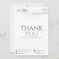 Minimalistischer Architekt Vielen Dank, Ihr Card B