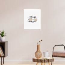 minimalistischer arktischer Seeschwalben-Liebespos