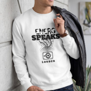 Minimalistischer Audio-Lautsprecher Energie sprich Sweatshirt
