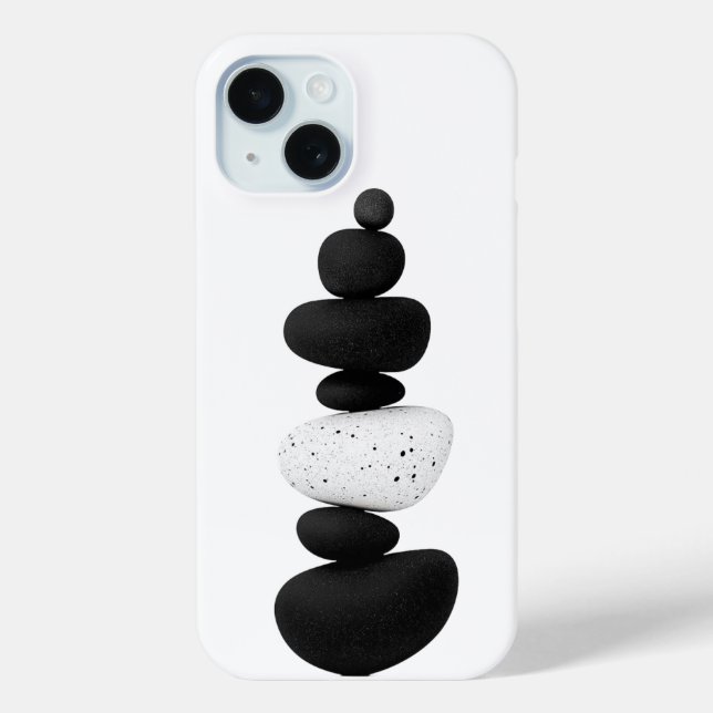 Minimalistischer ausgewogener Zen-Steine-Mindfulne Case-Mate iPhone Hülle (Rückseite)
