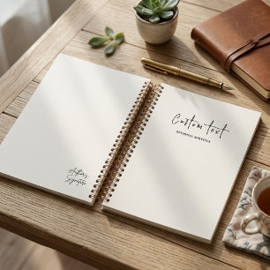 Minimalistischer Autor-Signatur-Schriftsteller-Spi Notizbuch