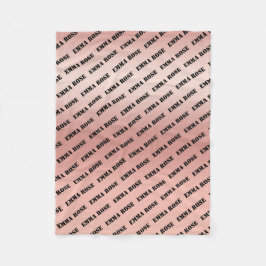 Minimalistischer Baby Name Wiederholung Muster Fleecedecke