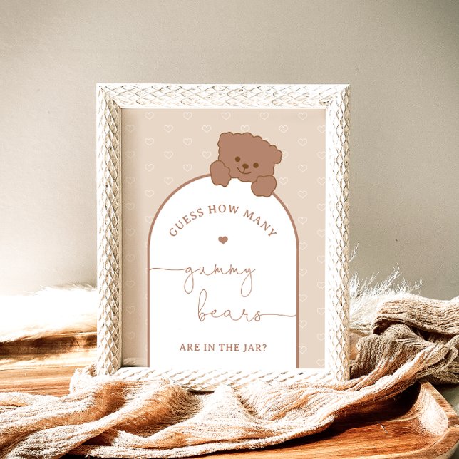 Minimalistischer Bär wie viele Gummibären spielen Poster (Von Creator hochgeladen)