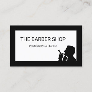 Minimalistischer Barbershop Schlicht und einfach f Visitenkarte