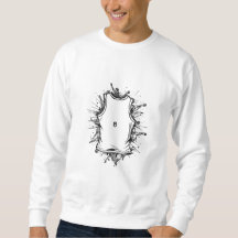 Minimalistischer Basketball-Linienkunst-Pullover