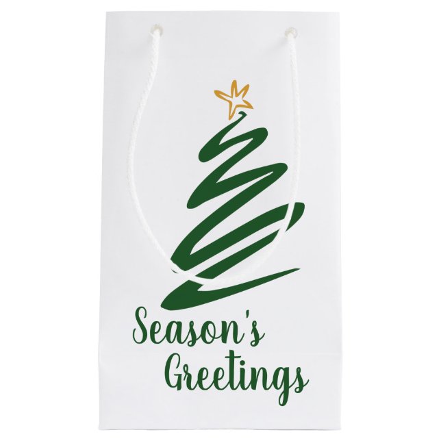 Minimalistischer Baum Kleine Geschenktüte (Vorderseite)
