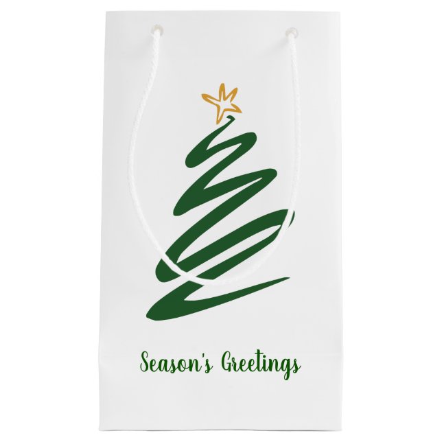 Minimalistischer Baum Kleine Geschenktüte (Vorderseite)