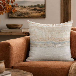 Minimalistischer, beige-weißer Marmor mit modernem Kissen