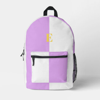 Minimalistischer benutzerdefinierter Name Lila un Bedruckter Rucksack
