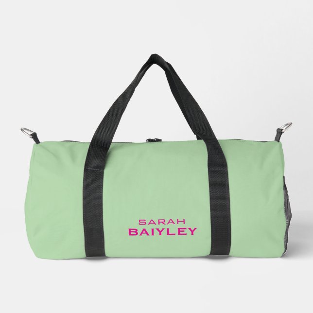 Minimalistischer benutzerdefinierter Name modern  Duffle Bag (Vorderseite)