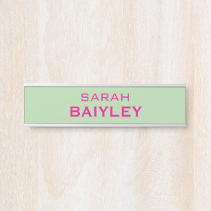 Minimalistischer benutzerdefinierter Name modern Türschild