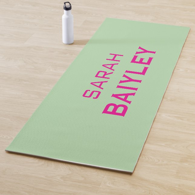 Minimalistischer benutzerdefinierter Name modern  Yogamatte (Beispiel)
