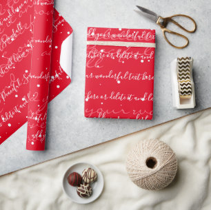 Minimalistischer, benutzerdefinierter Skripttexts Geschenkpapier