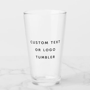 Minimalistischer benutzerdefinierter Text oder Log Glas