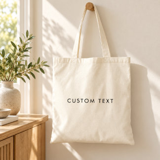 Minimalistischer benutzerdefinierter Text Tragetasche