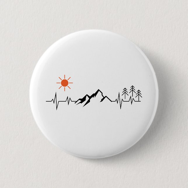 minimalistischer Berg Button (Vorderseite)