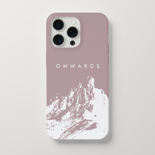 Minimalistischer Berg Rosa Telefon-Hülle iPhone 15 Pro Max Hülle