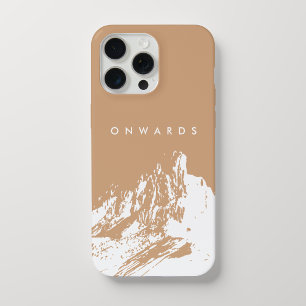Minimalistischer Berg Soft Beige iPhone 15 Pro Max Hülle
