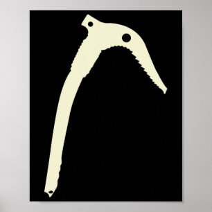 Minimalistischer Berg- und Eisklettern mit Eispick Poster