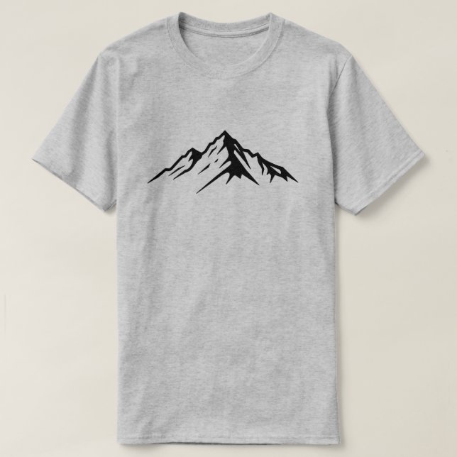 Minimalistischer Berggipfel  T-Shirt (Design vorne)