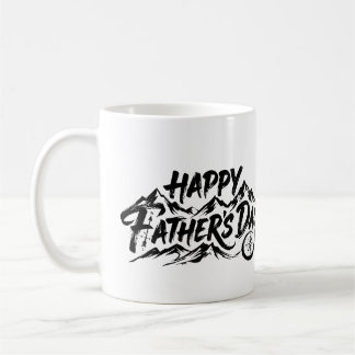Minimalistischer Berggrat-Vatertags-Becher Kaffeetasse