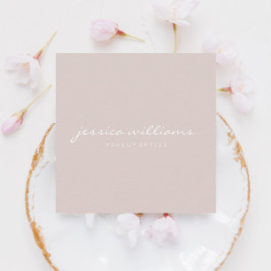 Minimalistischer Beruflicher Champagner Quadratische Visitenkarte