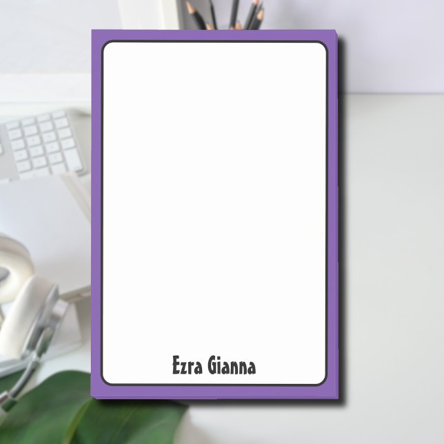 Minimalistischer Beruflicher Name des Königlichen  Post-it Klebezettel (Von Creator hochgeladen)