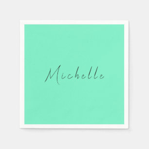 Minimalistischer Beruflicher Name Handschriftlich Serviette
