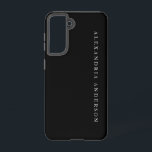 Minimalistischer Beruflicher Name Schwarz Samsung Galaxy Hülle<br><div class="desc">Dieses minimalistische und moderne Handy-Gehäuse zeigt Ihren Namen auf einem schwarzen Hintergrund. Personalisieren Sie Ihre Bedürfnisse. Mehr passende Produkte finden Sie in meinem Geschäft.</div>