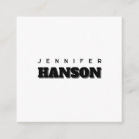 Minimalistischer Beruflicher Name Schwarz/Weiß