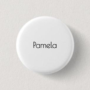 Minimalistischer Beruflicher Name Schwarz/Weiß Button