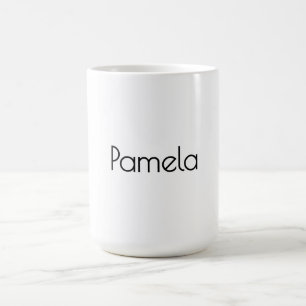 Minimalistischer Beruflicher Name Schwarz/Weiß Kaffeetasse