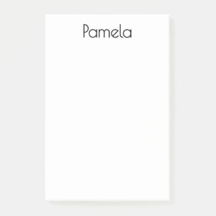 Minimalistischer Beruflicher Name Schwarz/Weiß Post-it Klebezettel