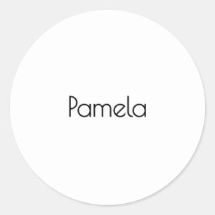 Minimalistischer Beruflicher Name Schwarz/Weiß Runder Aufkleber