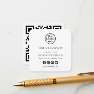 Minimalistischer Beruflicher QR-Code Begleitkarte