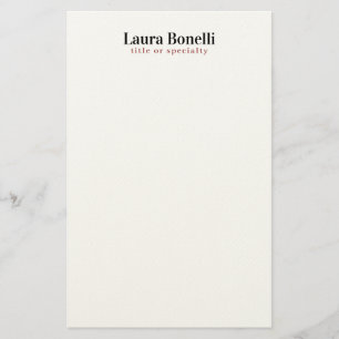 Minimalistischer Beruflicher Schlichter Name Briefpapier