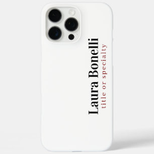 Minimalistischer Beruflicher Schlichter Name iPhone 16 Pro Max Hülle