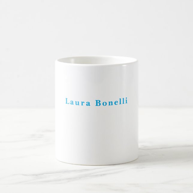 Minimalistischer Beruflicher Schlichter Name Kaffeetasse (Mittel)