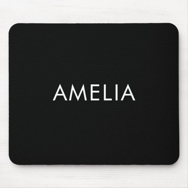 Minimalistischer Beruflicher Schlichter Name Mousepad (Vorne)