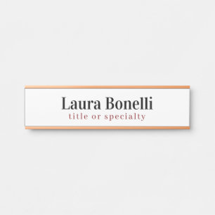 Minimalistischer Beruflicher Schlichter Name Türschild
