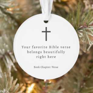 Minimalistischer Bibelvers mit Kreuz Ornament