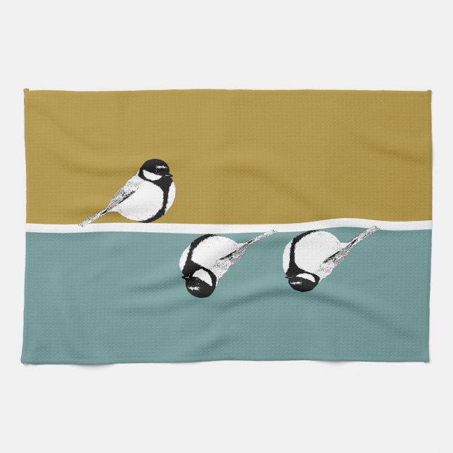 Minimalistischer Bird Design Küchentuch (Horizontal)