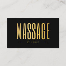 Minimalistischer Black & Gold Massage Therapeut