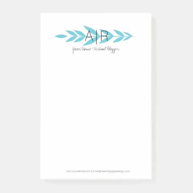 Minimalistischer Bläschen Post-it Klebezettel (Vorderseite)