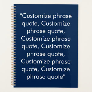 Minimalistischer, blau-weiß-benutzerdefinierter Te Planer