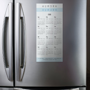 Minimalistischer blauer Magnetkalender mit zwei To Magnetkarte