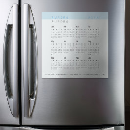 Minimalistischer blauer Magnetkalender mit zwei To Magnetkarte