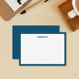 Minimalistischer blauer Single, personalisieren Mitteilungskarte